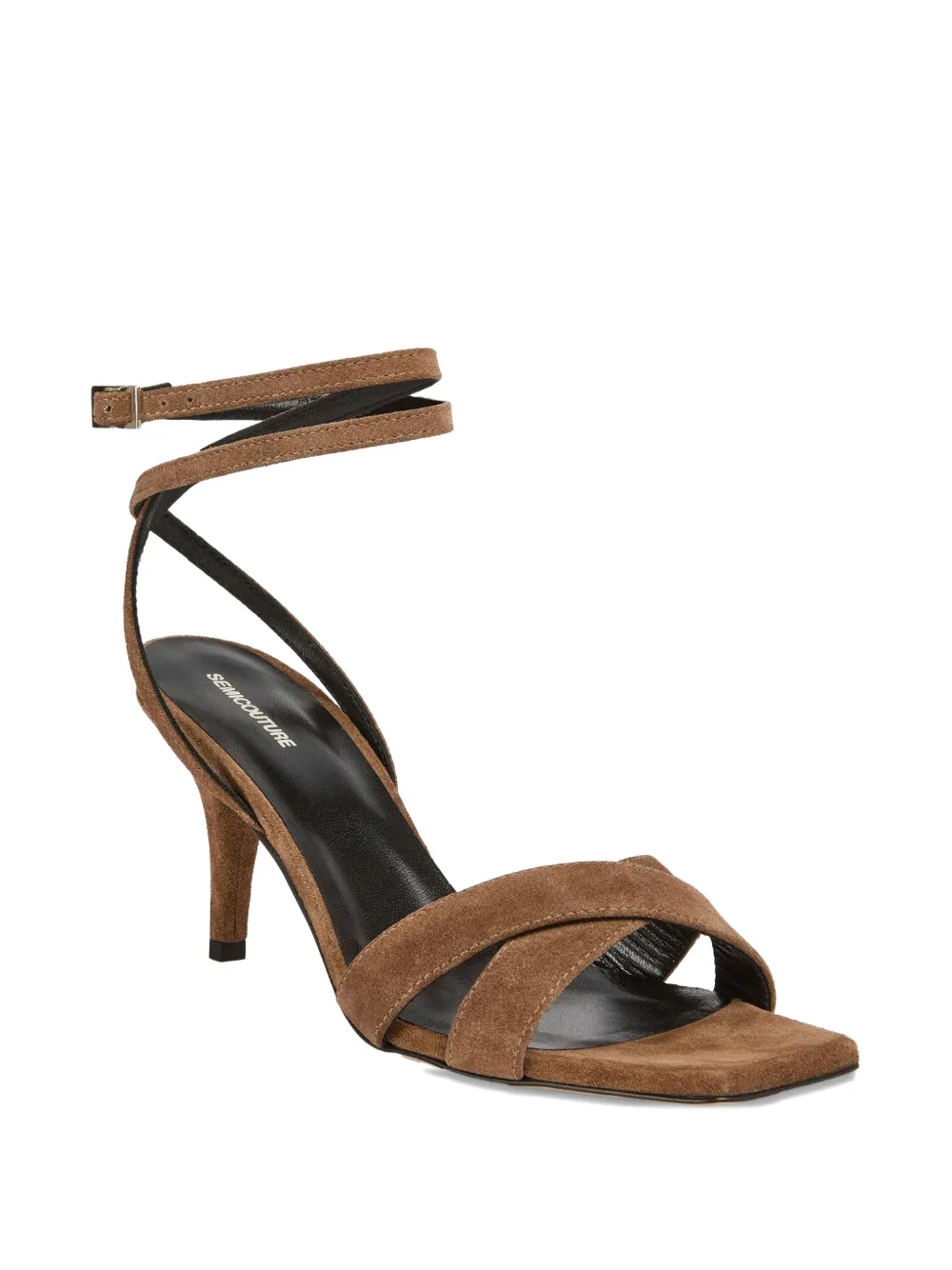 Semicouture criss-cross strap heeled sandals Bruin