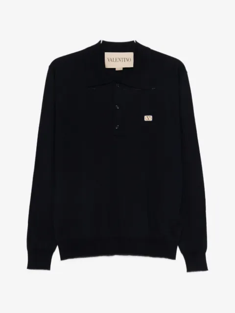 Valentino Garavani logo-plaque polo shirt