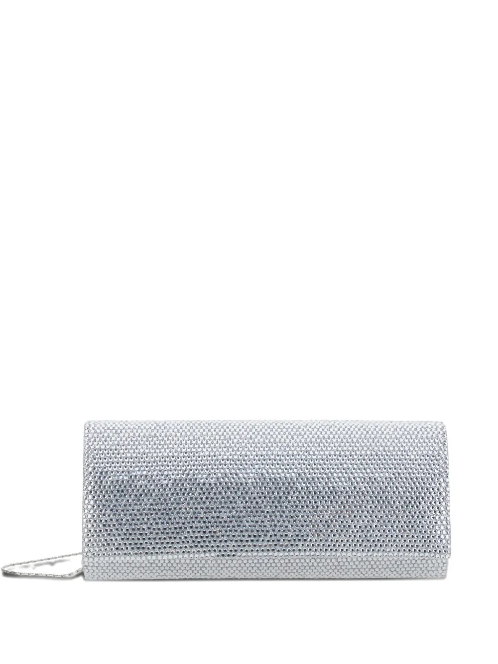 TWENTY FOURHAITCH metallic chain clutch bag - Argento