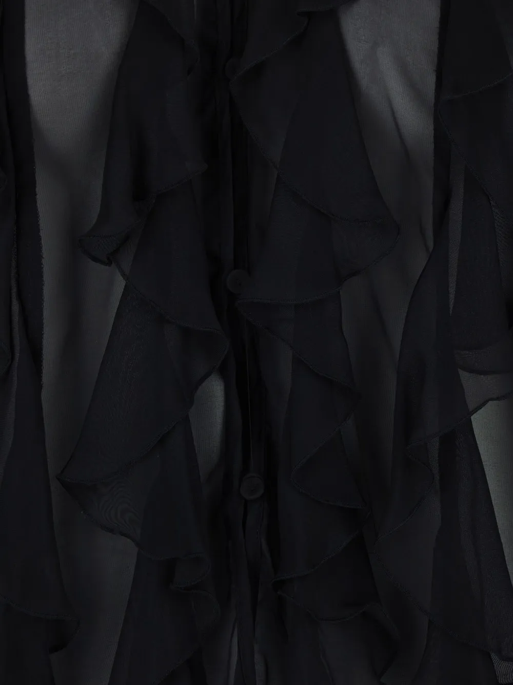  Momoni Canela Ruffled Blouse - Black 