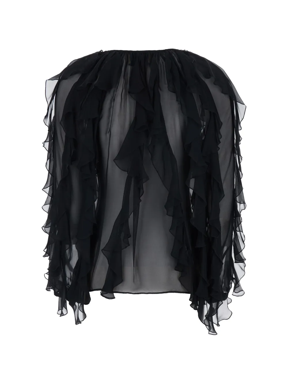  Momoni Canela Ruffled Blouse - Black 