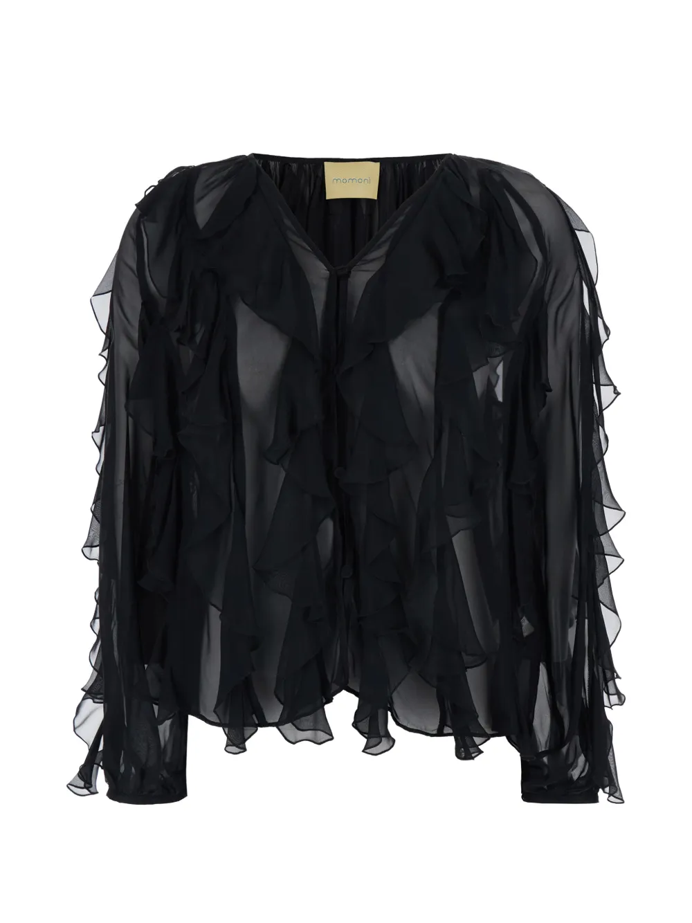 Momoni Canela ruffled blouse - Nero