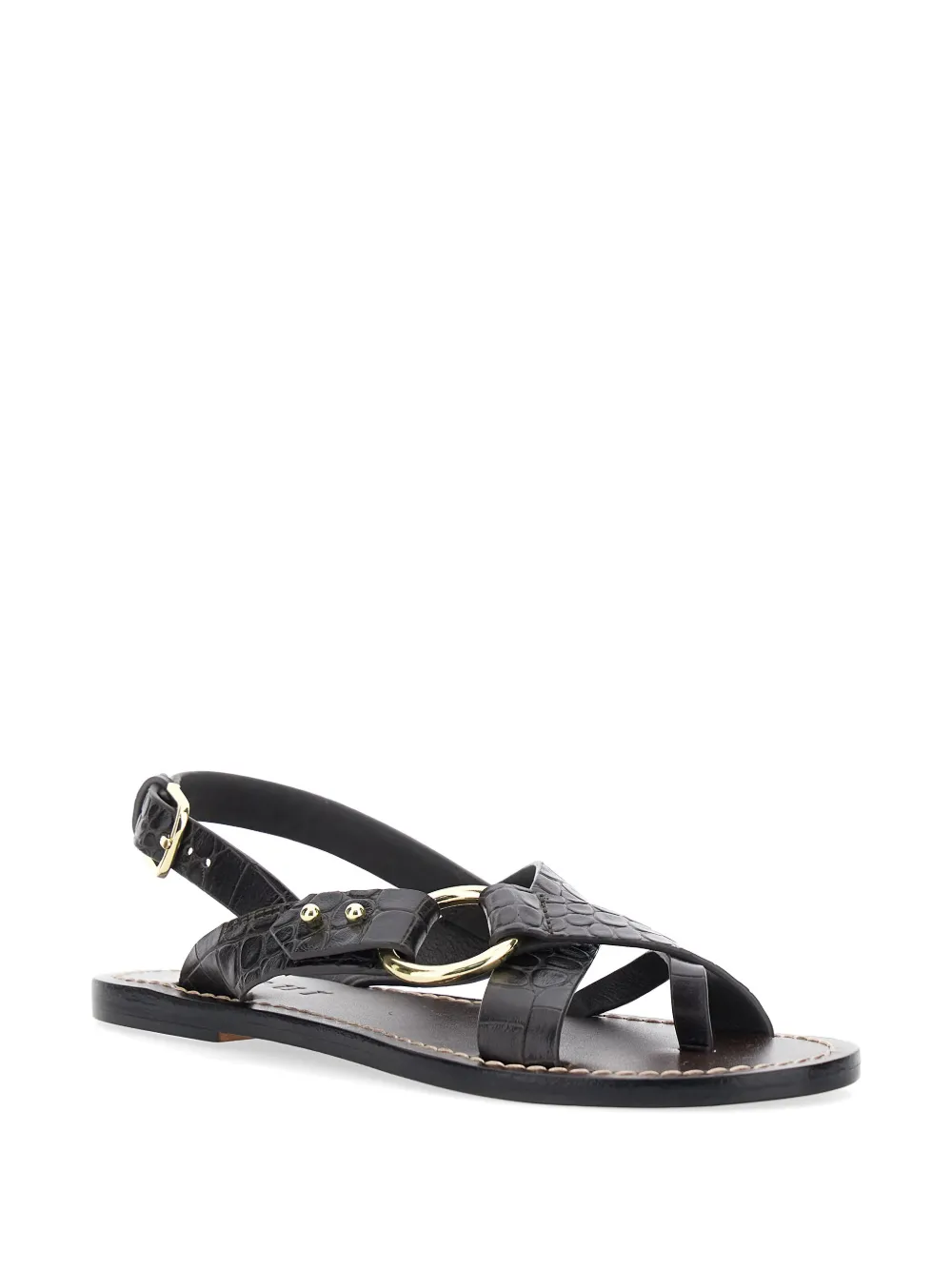 Soeur Circle sandalen met krokodillen-reliëf Bruin