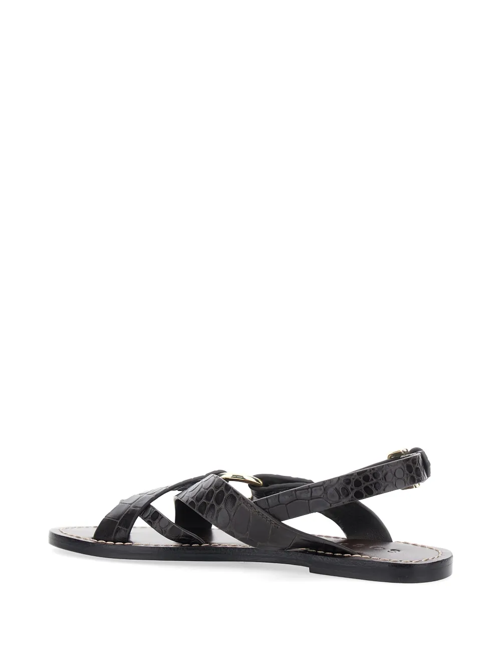 Soeur Circle sandalen met krokodillen-reliëf Bruin