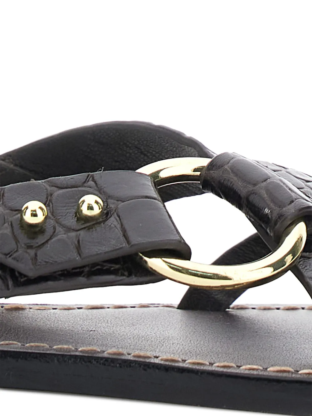 Soeur Circle sandalen met krokodillen-reliëf Bruin