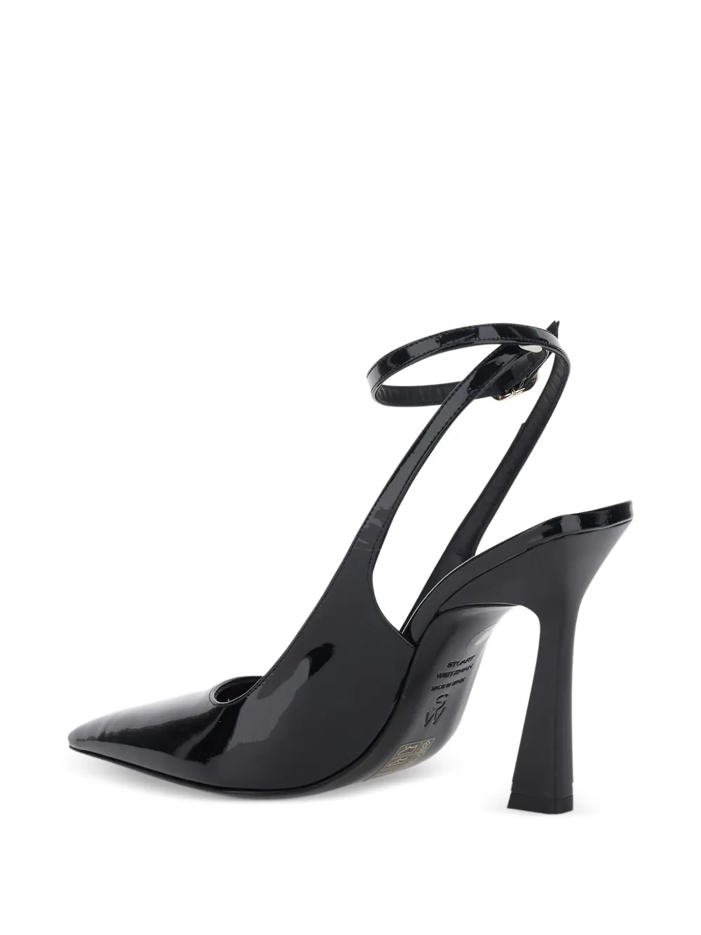  Stuart Weitzman Ankle Strap Pointed Pumps - Black 