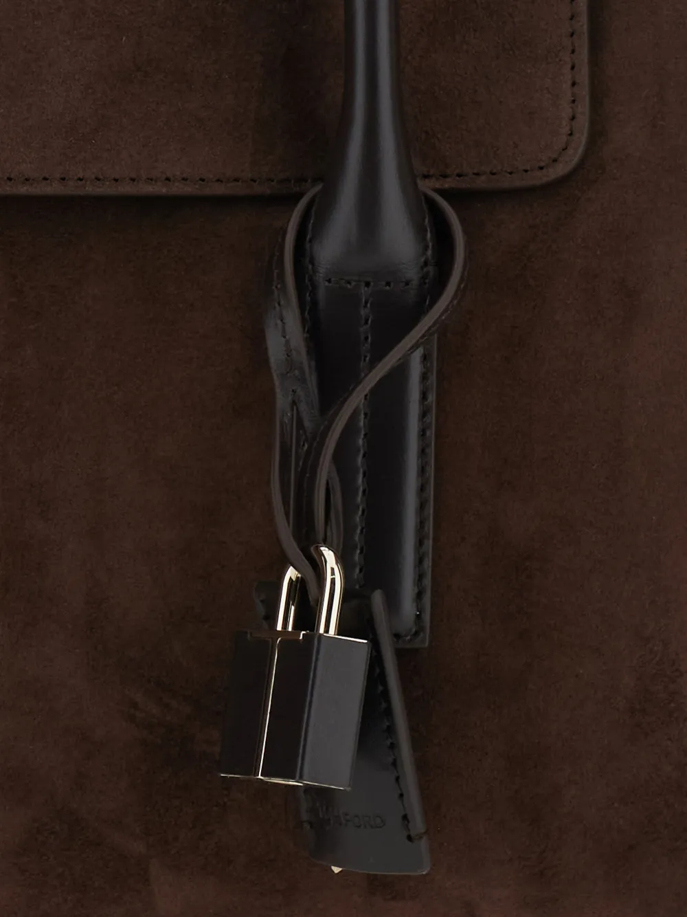 TOM FORD Flap leren schoudertas Bruin