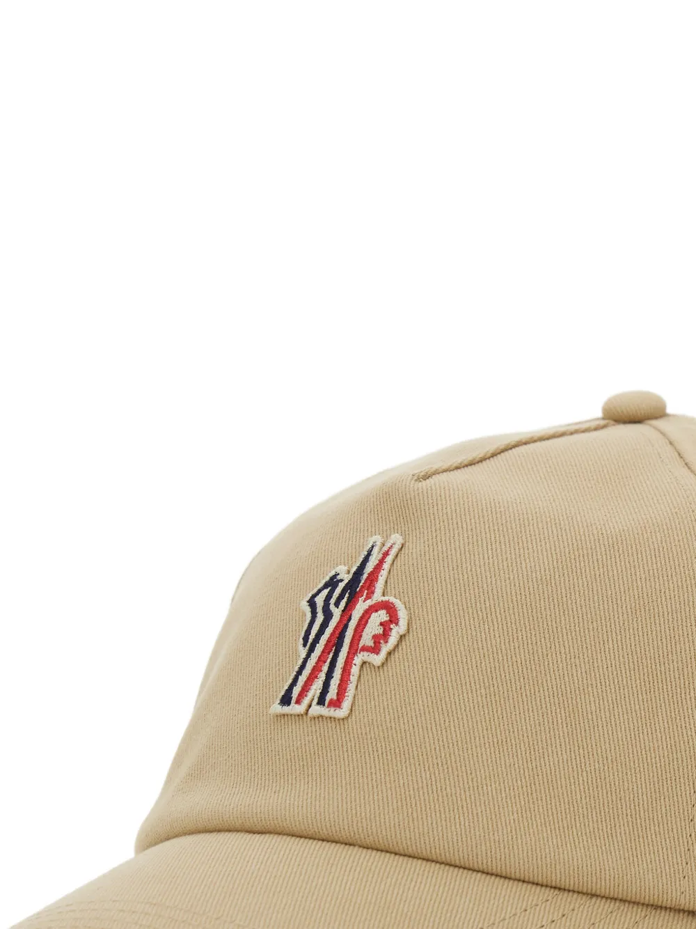 Moncler Grenoble Honkbalpet met logopatch Beige