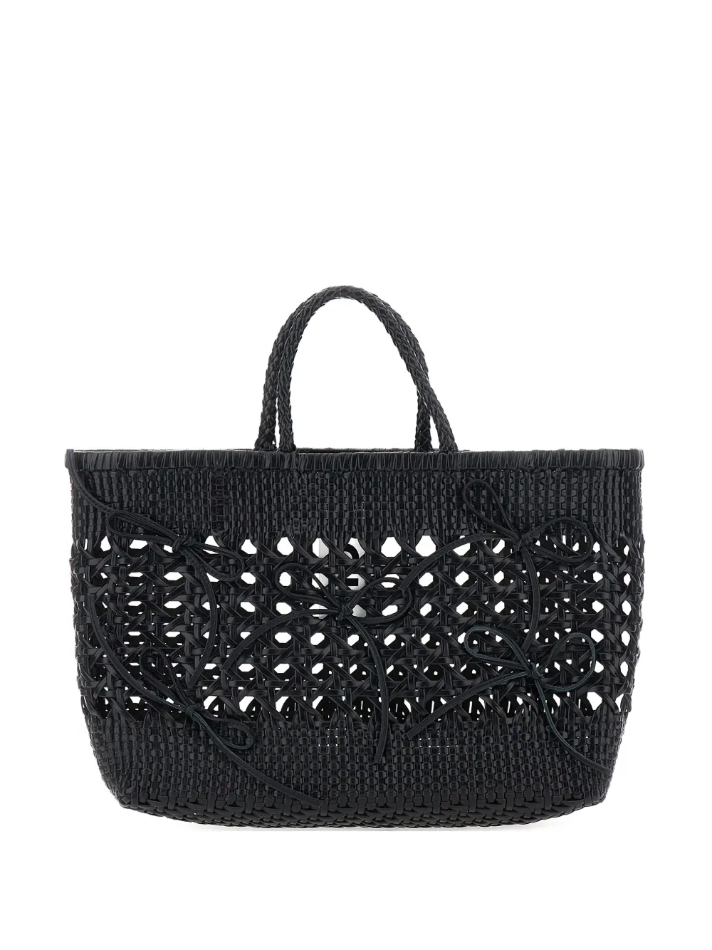 Osoi Biscuit woven tote bag - Nero