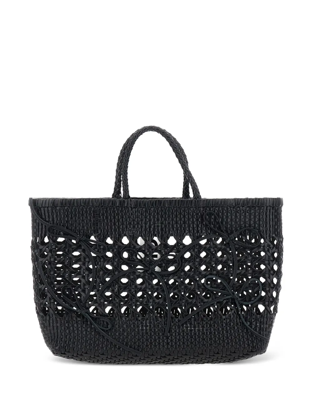 Osoi Biscuit woven tote bag - Nero