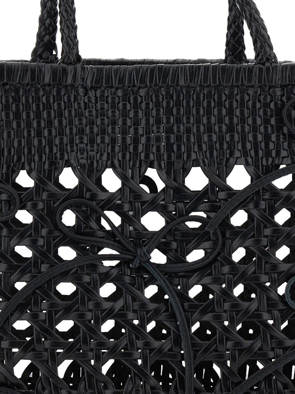 Osoi Biscuit geweven shopper Zwart