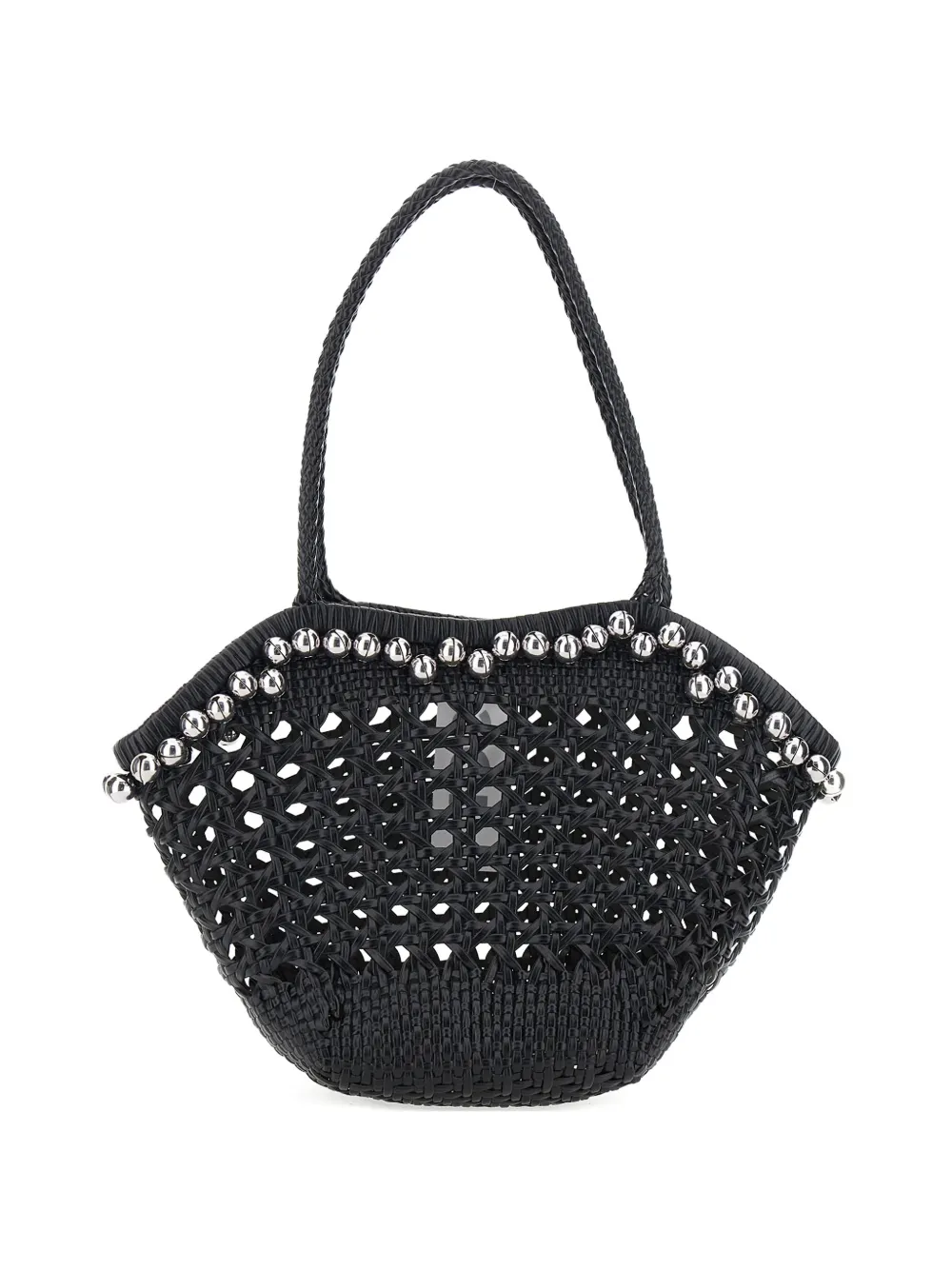 Osoi Lip woven bead-embellished shoulder bag - Nero