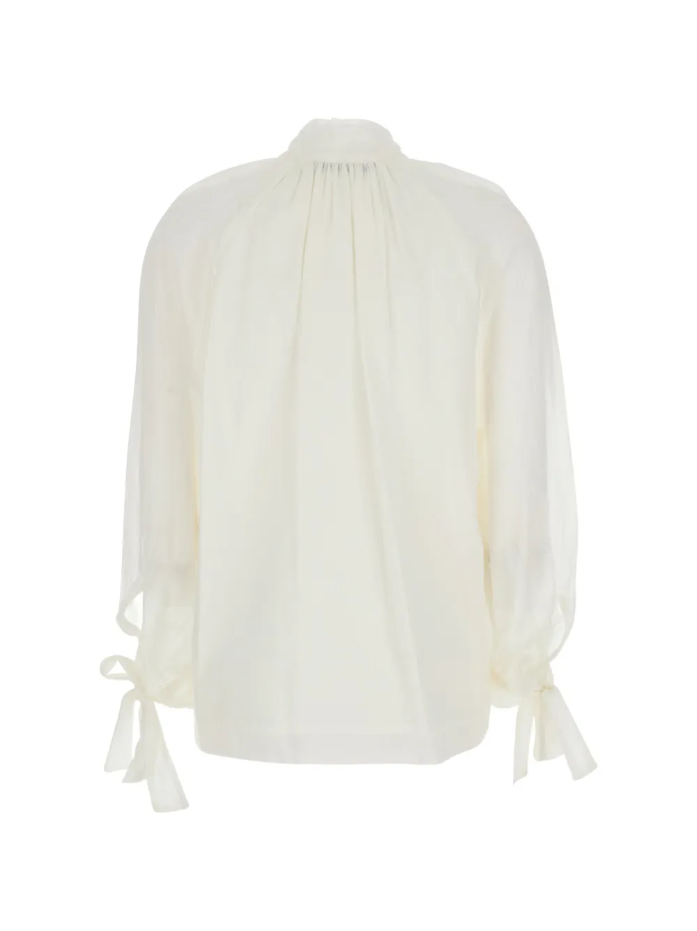  Tela Bow-detail Cotton Blouse - Neutrals 
