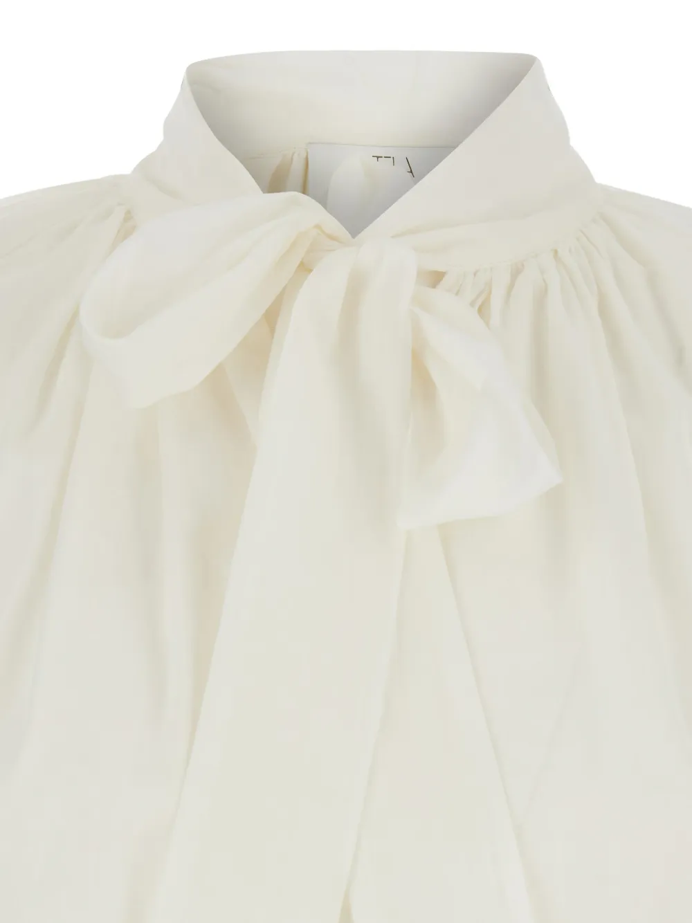  Tela Bow-detail Cotton Blouse - Neutrals 