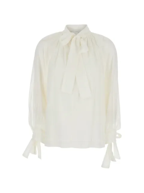 Tela bow-detail cotton blouse