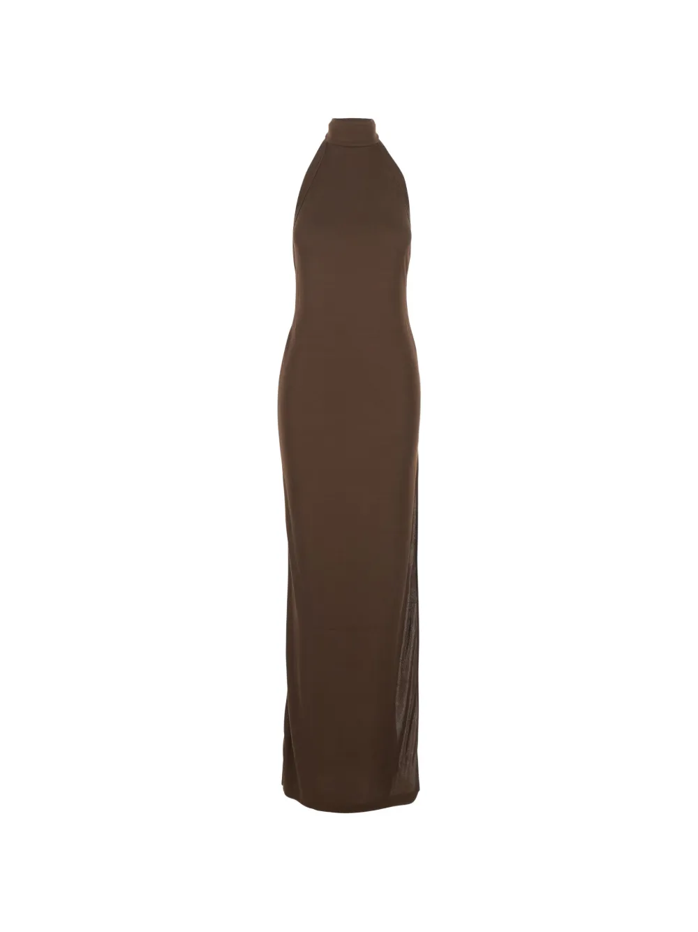 THE ANDAMANE halter-neck maxi dress - Marrone