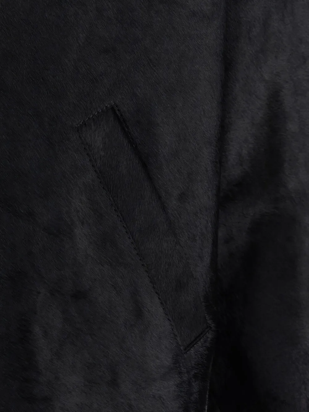  Sunflower Button-fastening Leather Jacket - Black 