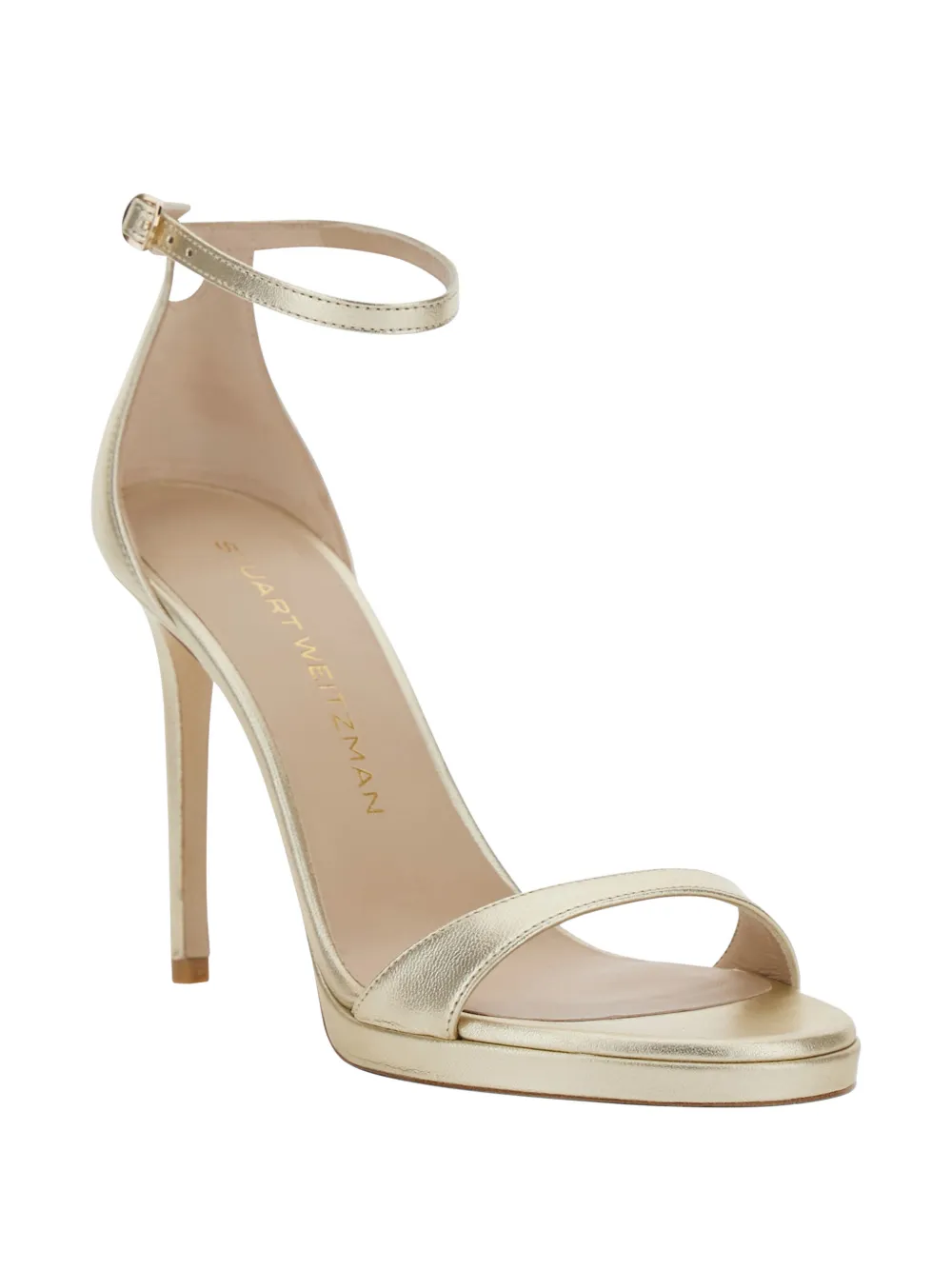 Stuart Weitzman Nudist sandalen met plateauzool Goud
