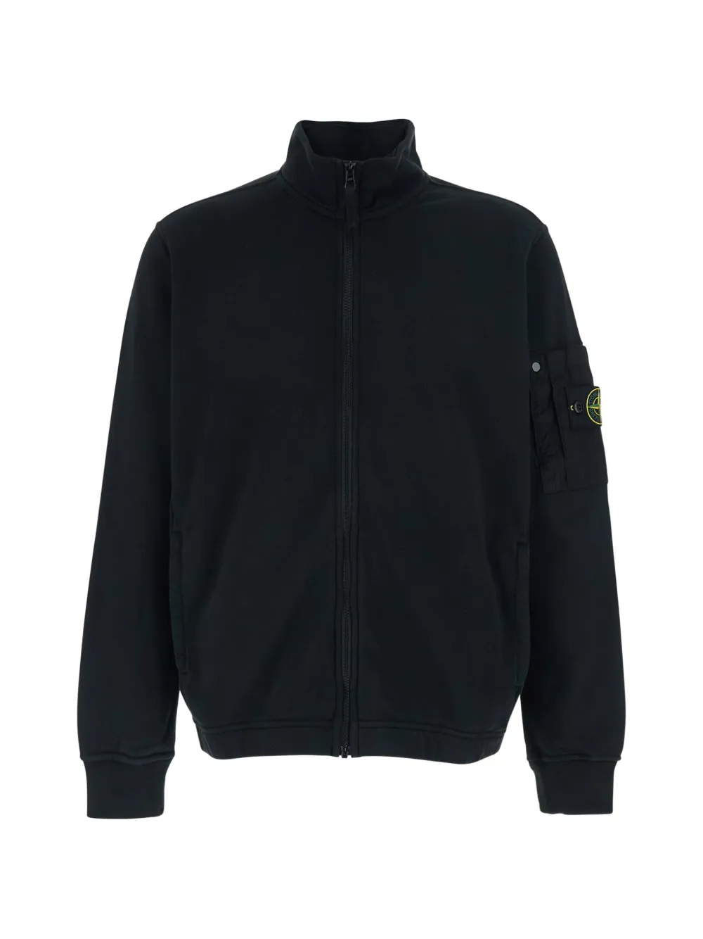 Stone Island zip pocket sweatshirt - Schwarz