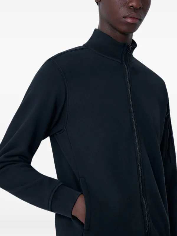 Stone Island zip-up mock-neck Jacket | Black | FARFETCH JO