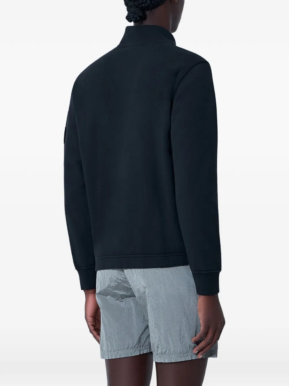 Stone Island zip-up mock-neck Jacket | Black | FARFETCH