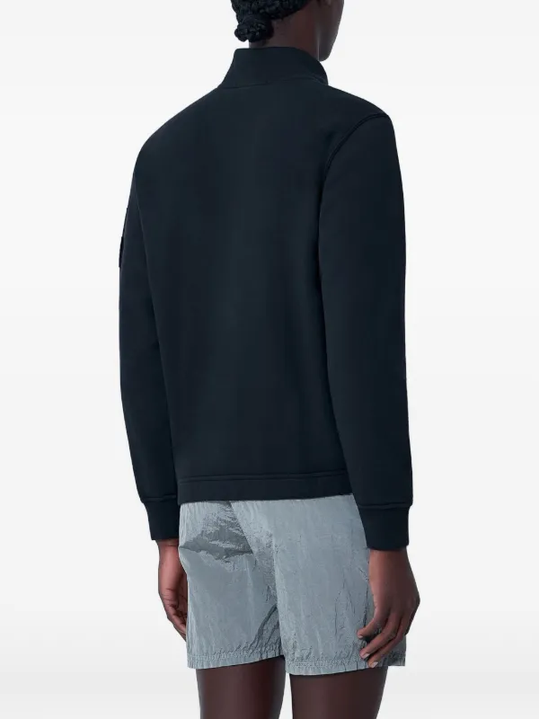 Stone Island zip-up mock-neck Jacket | Black | FARFETCH JO
