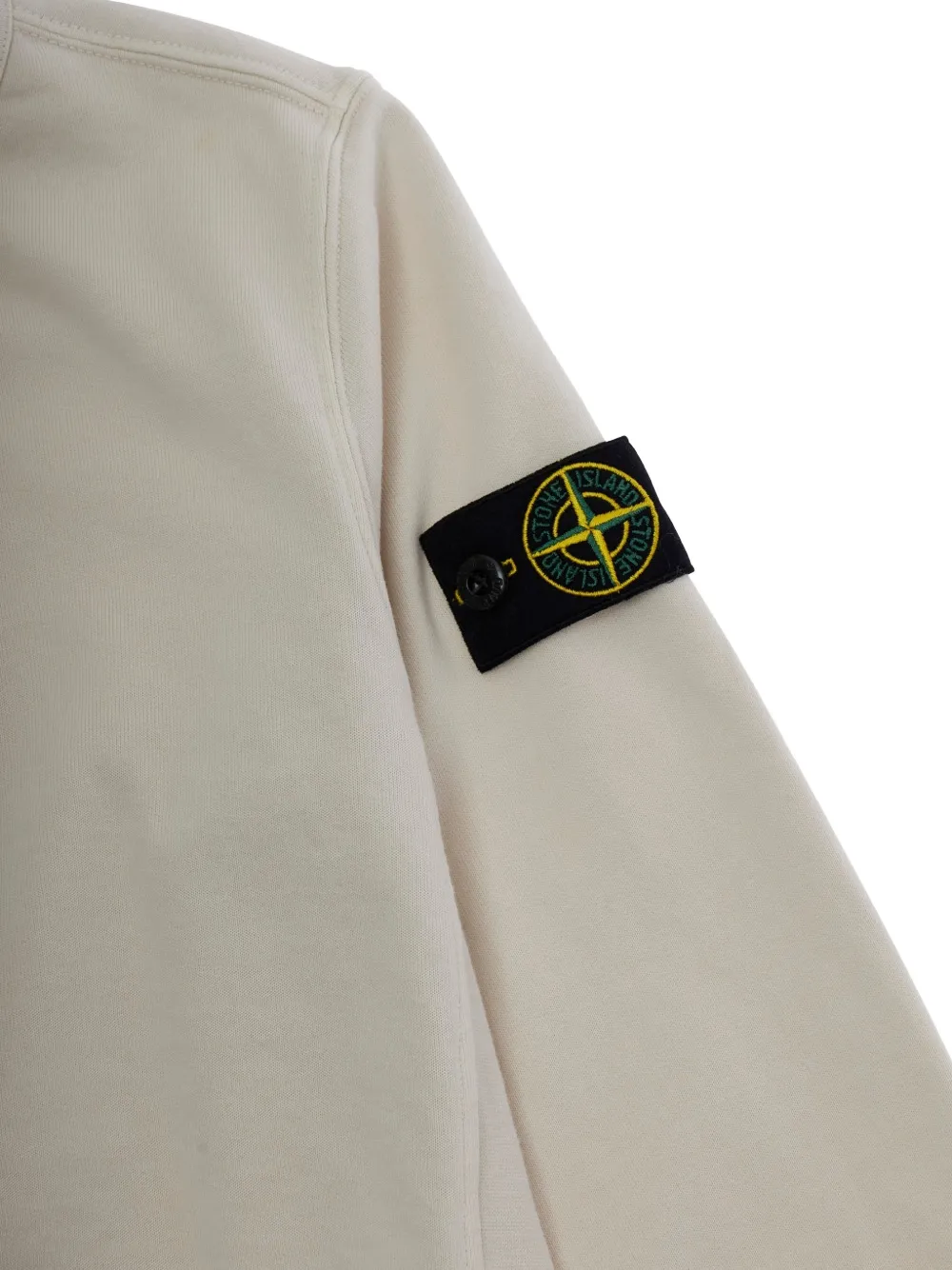 Stone Island Junior Top met patch en lange mouwen Beige
