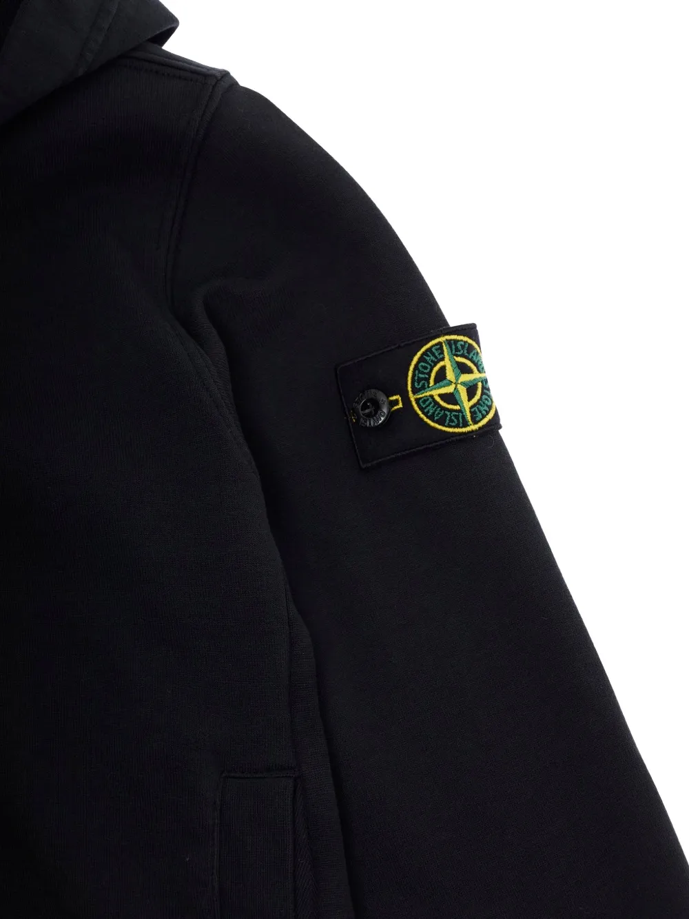 Stone Island Junior ジップアップ パーカー | ブラック | FARFETCH JP