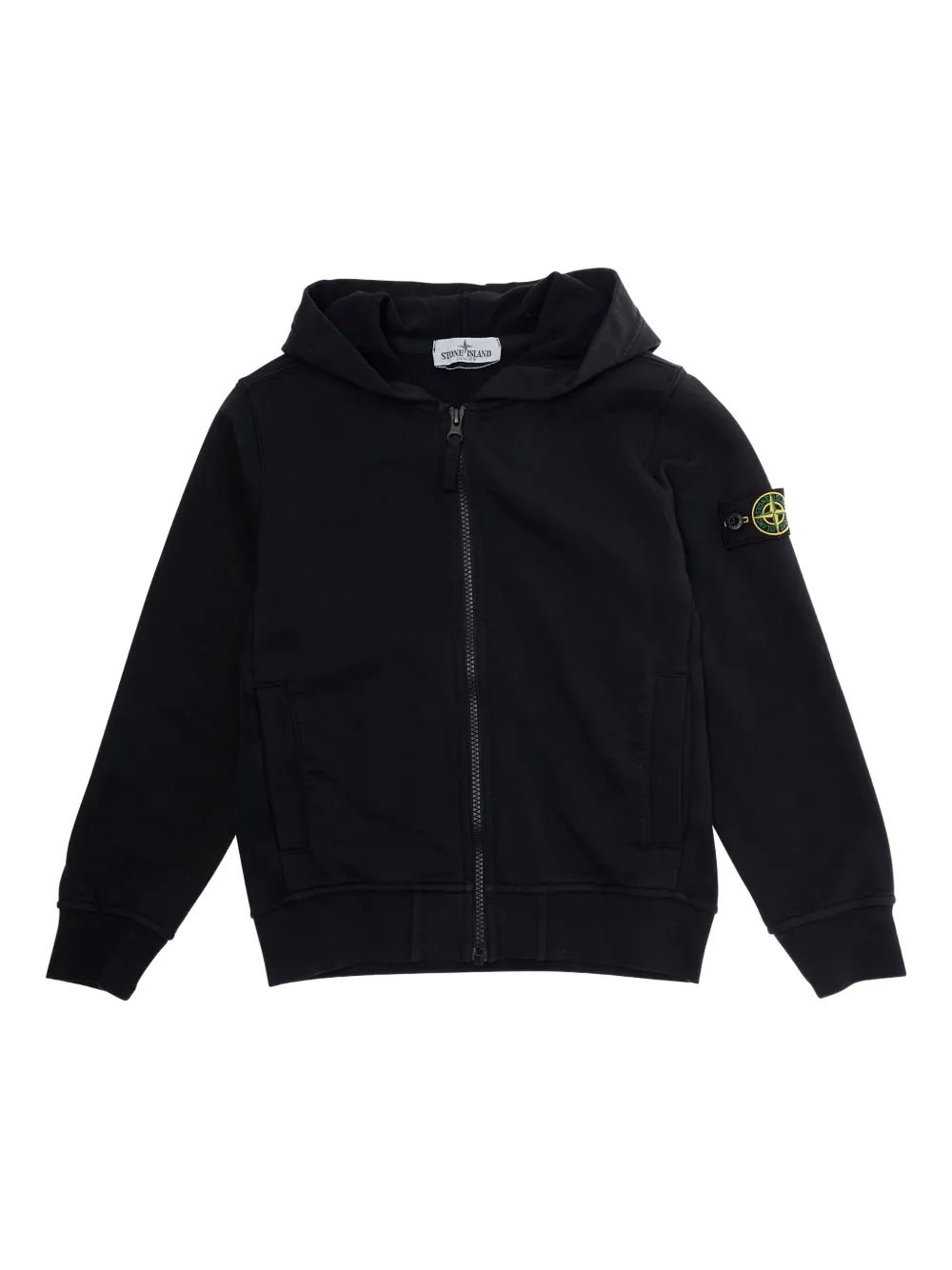 Stone Island Junior zip-up hoodie - Nero