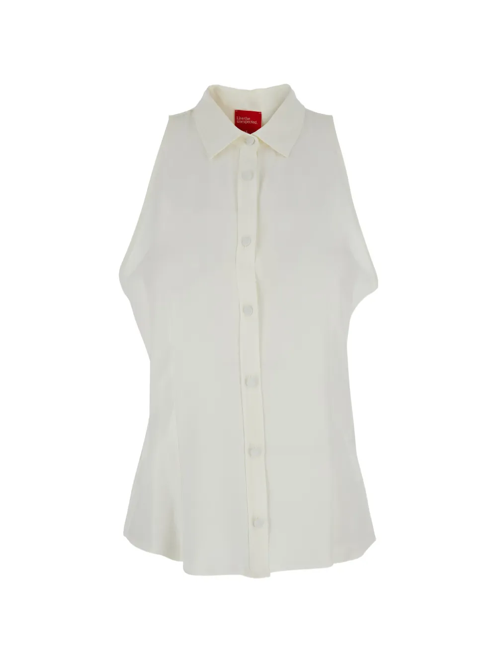 Merci sleeveless button-up shirt - Weiß