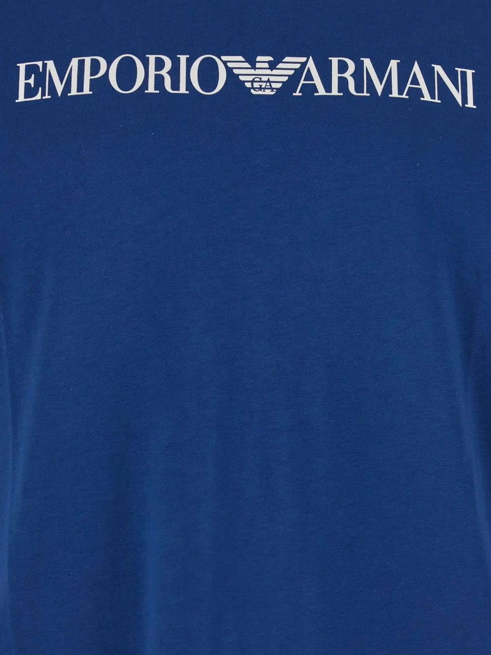 Emporio Armani T-shirt met logo en ronde hals Blauw