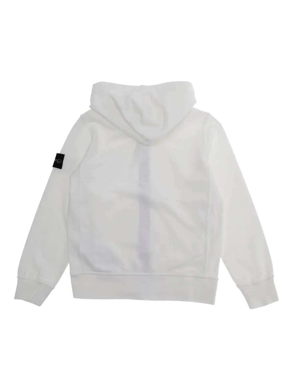 Stone Island Junior Hoodie met rits Wit