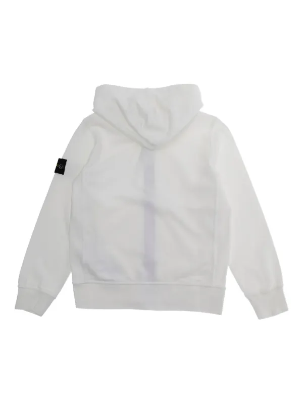 Stone Island Junior ジップアップ パーカー | ホワイト | FARFETCH JP