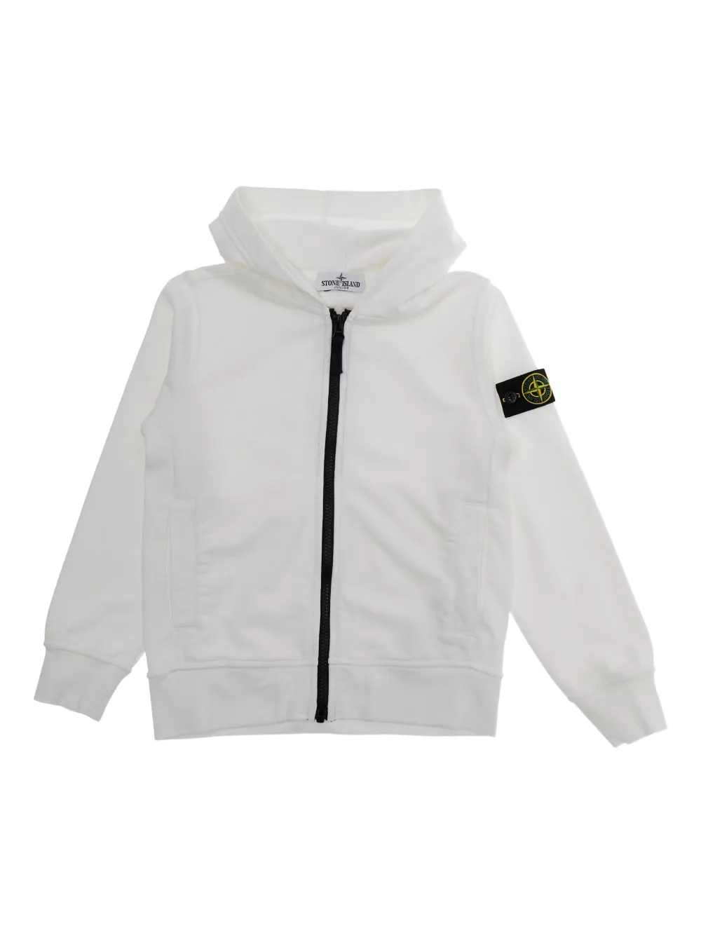 Stone Island Junior zip-up hoodie - Bianco