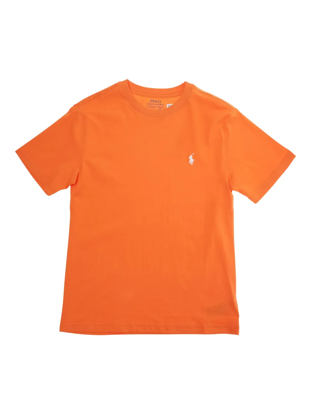 POLO RALPH LAUREN KIDS embroidered-logo T-shirt - Arancione