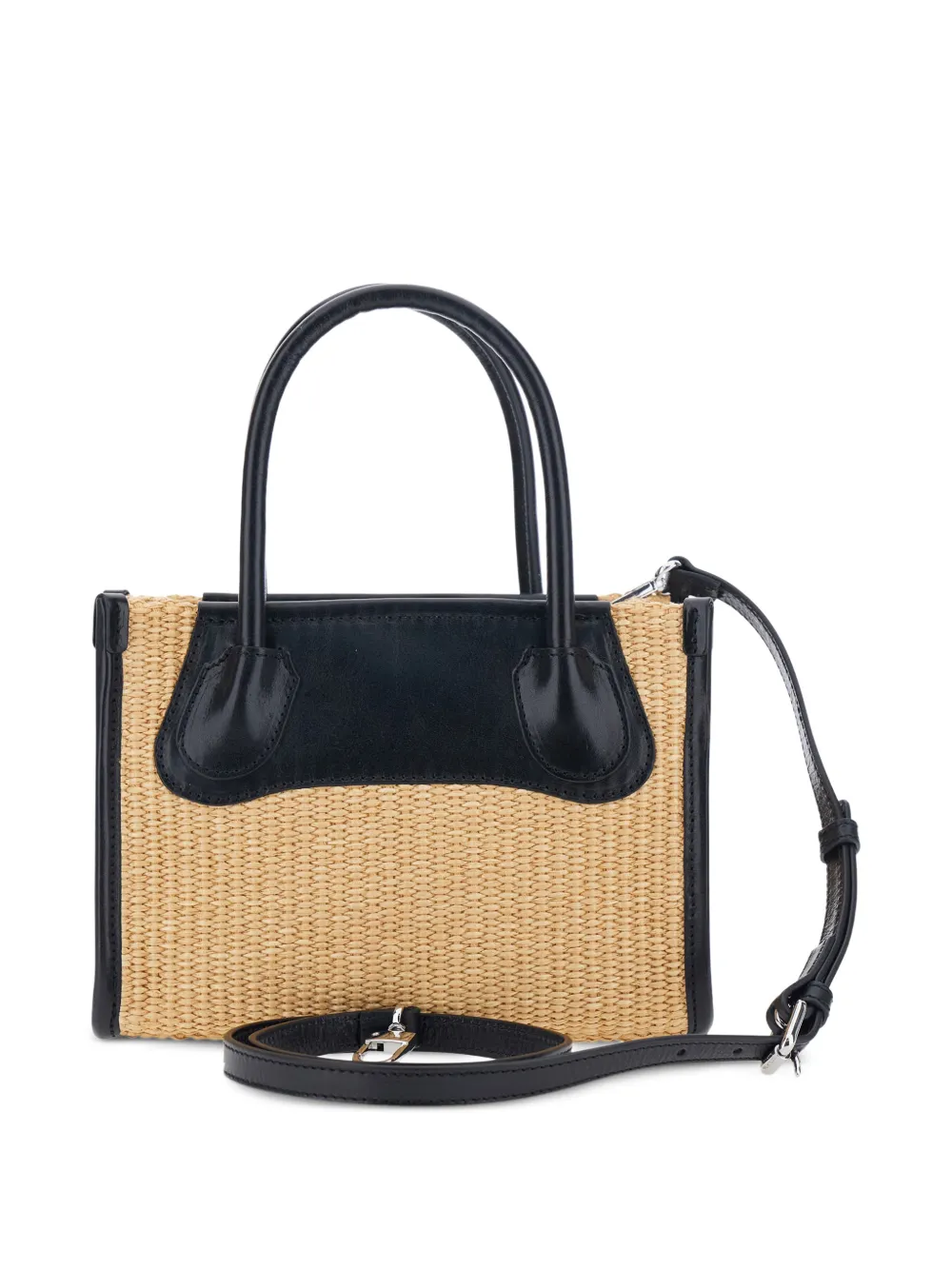 Vivienne Westwood Kleine Troy geweven shopper met Orb-patroon Beige