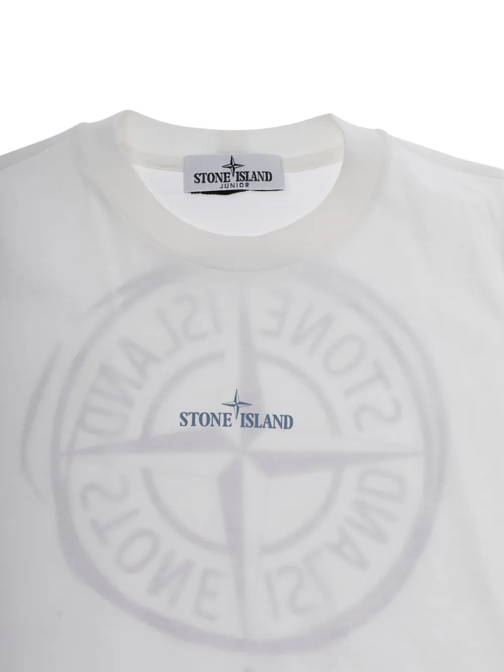 Stone Island Junior T-shirt met logoprint Wit