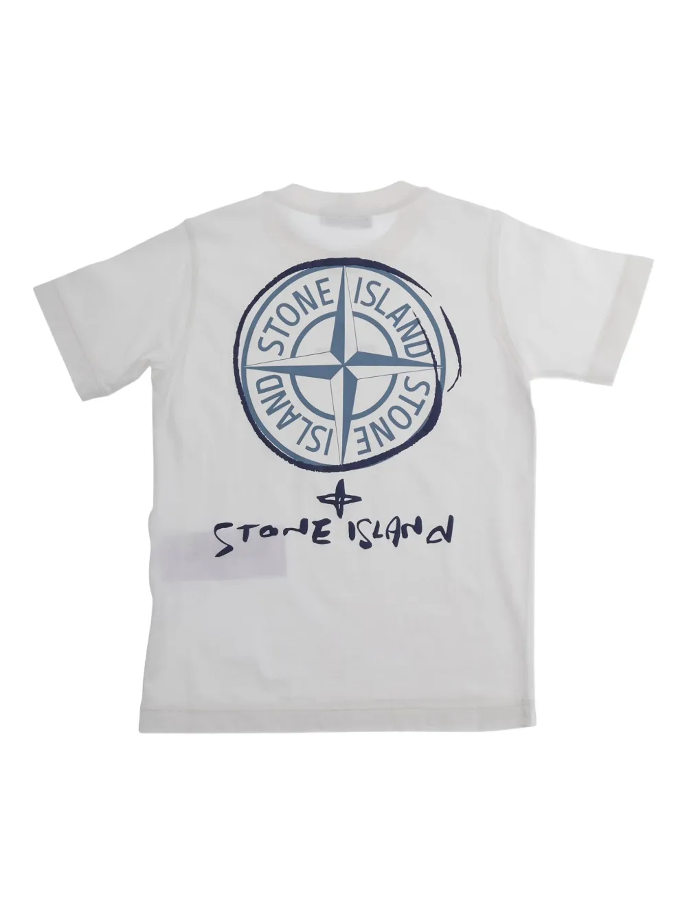 Stone Island Junior T-shirt met logoprint Wit