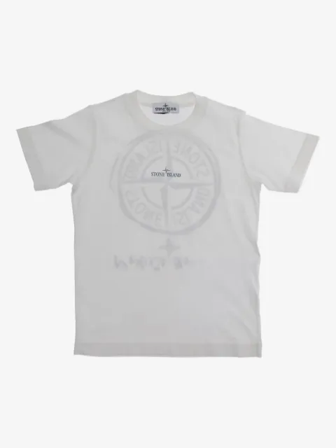 Stone Island Junior playera con logo estampado