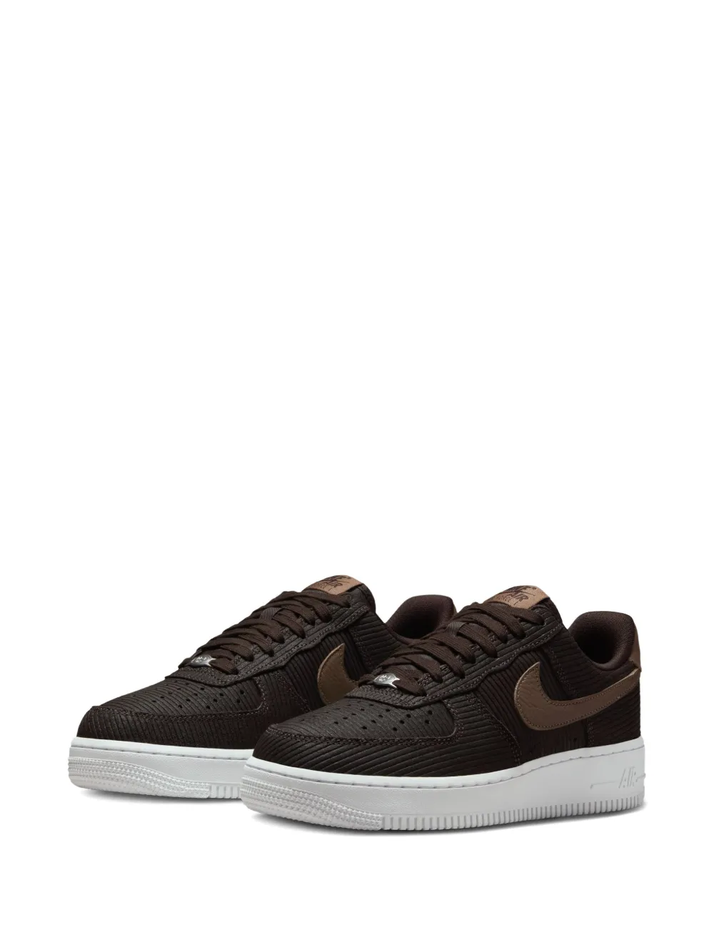 Nike Air Force 1 '07 Corduroy-effect Sneakers In Brown