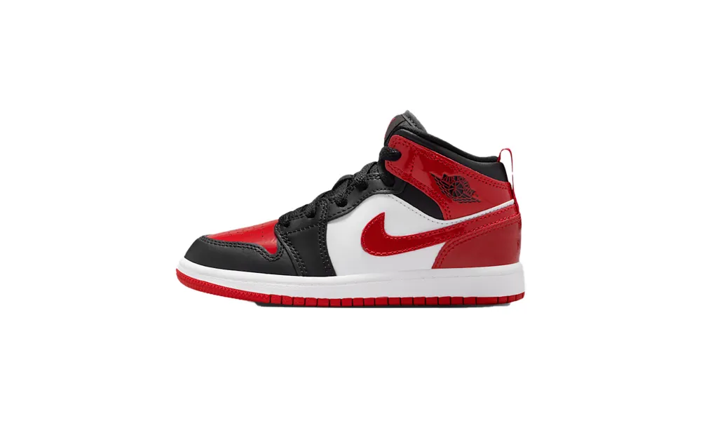 Jordan Kids Air Jordan 1 Mid lace-up fastening sneakers Rood