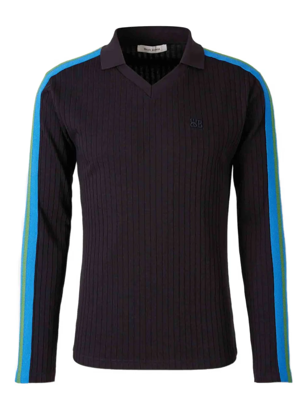 Wales Bonner ribbed-stripe sweater - Blau