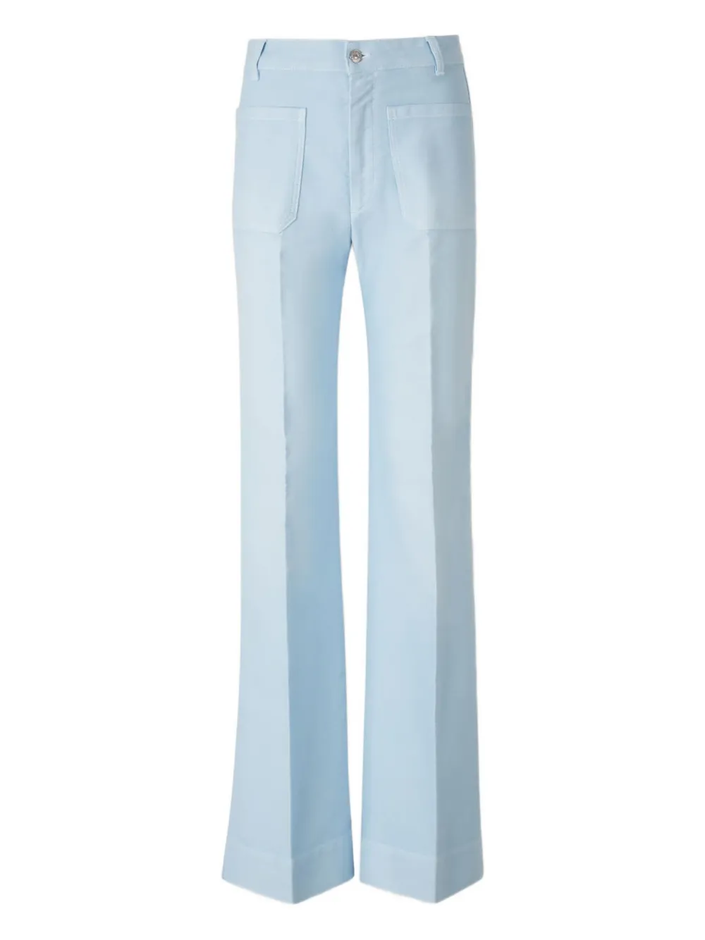 Victoria Beckham Patch-pocket Flared Jeans In Blue