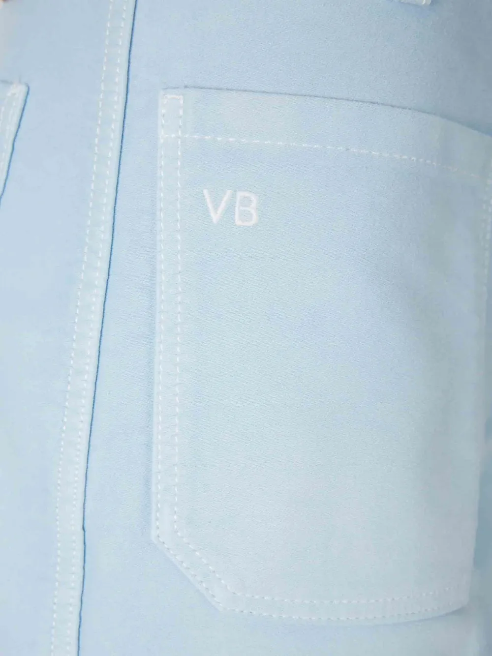 Victoria Beckham Patch-pocket Flared Jeans In Blue