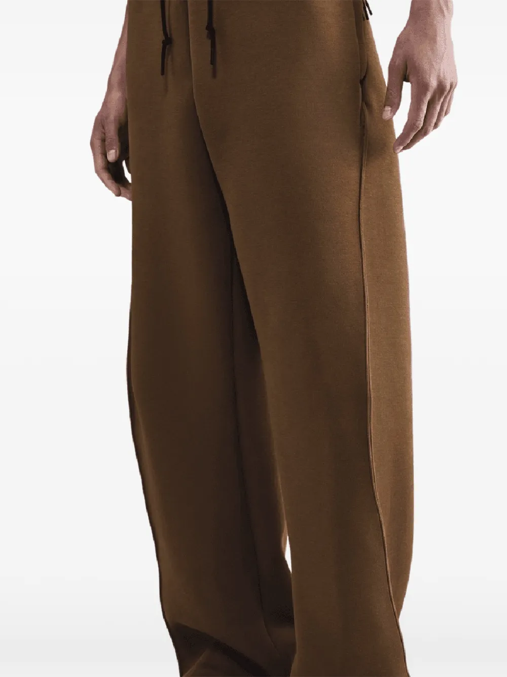 Nike Open Hem Tech Fleece Track Pants In Brown