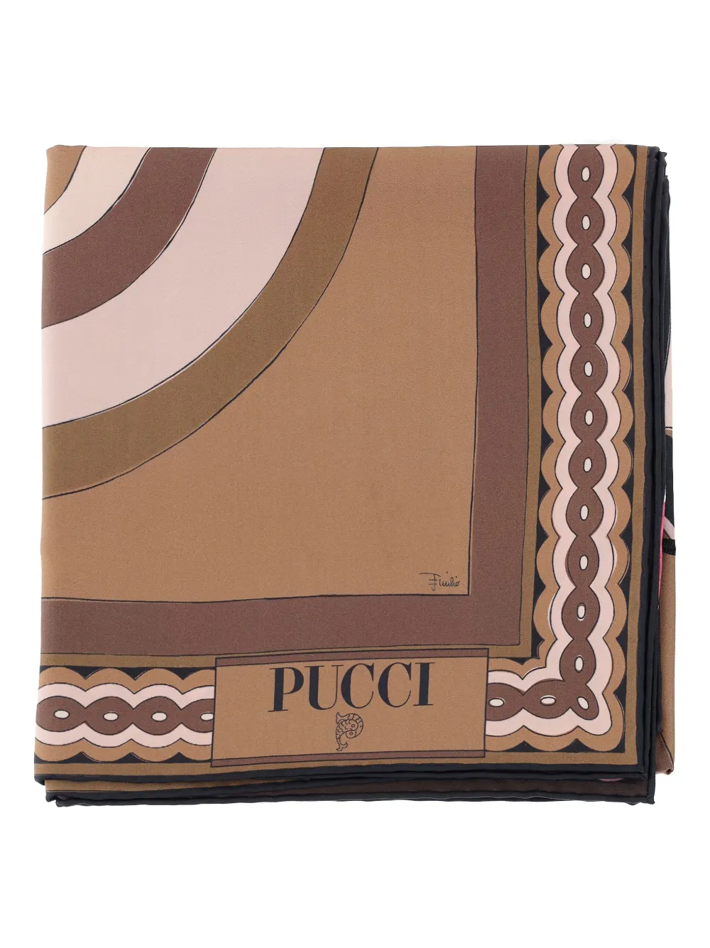 Pucci Graphic-print Square Scarf In Multi