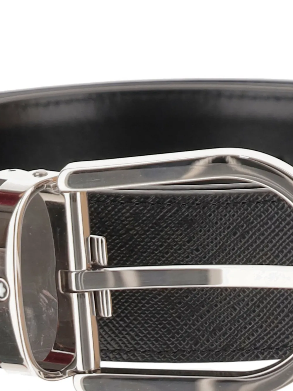 Montblanc reversible buckle leather belt - Zwart