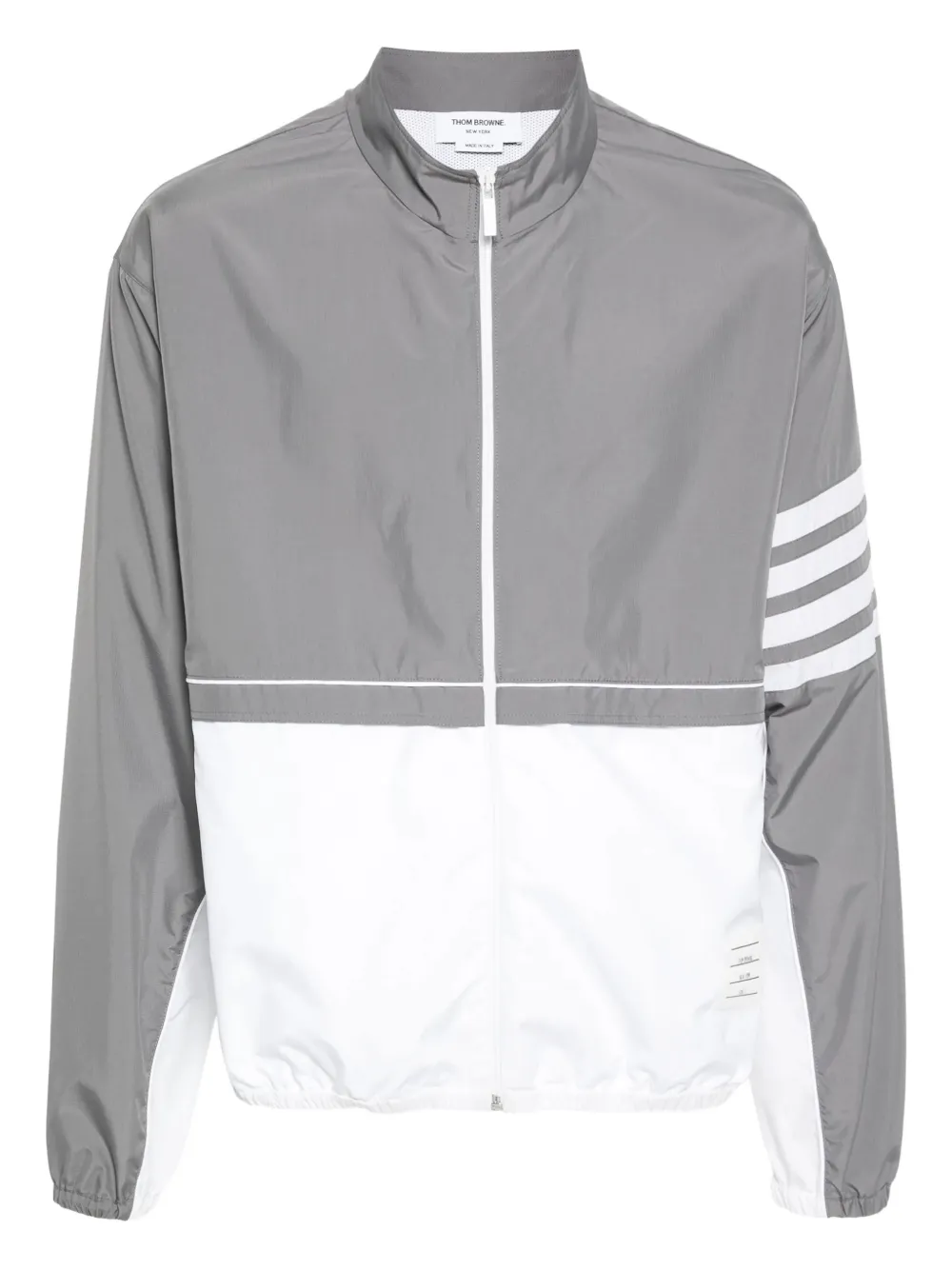 Thom Browne colour-block stripe jacket | Grey | Image 1