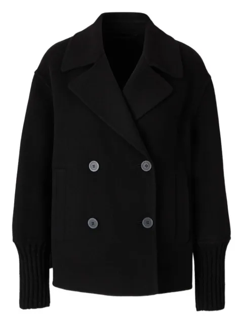 Peserico high collar concealed buttons coat
