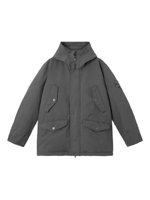 Stone Island diagonal-pocket hooded parka